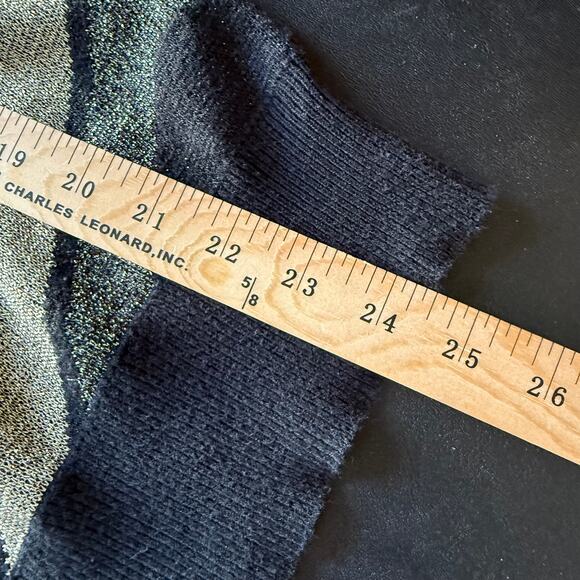 WORTHINGTON Dolman Sweater Sz L Black Gold Metallic 70's Retro Glam Grannycore - Picture 4 of 9